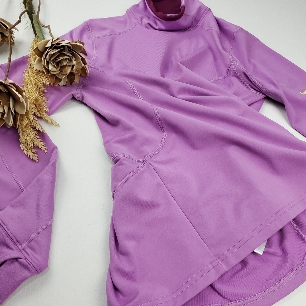 Nike Lavender Mock Turtle Pullover Running Shirt S - Picture 7 of 14